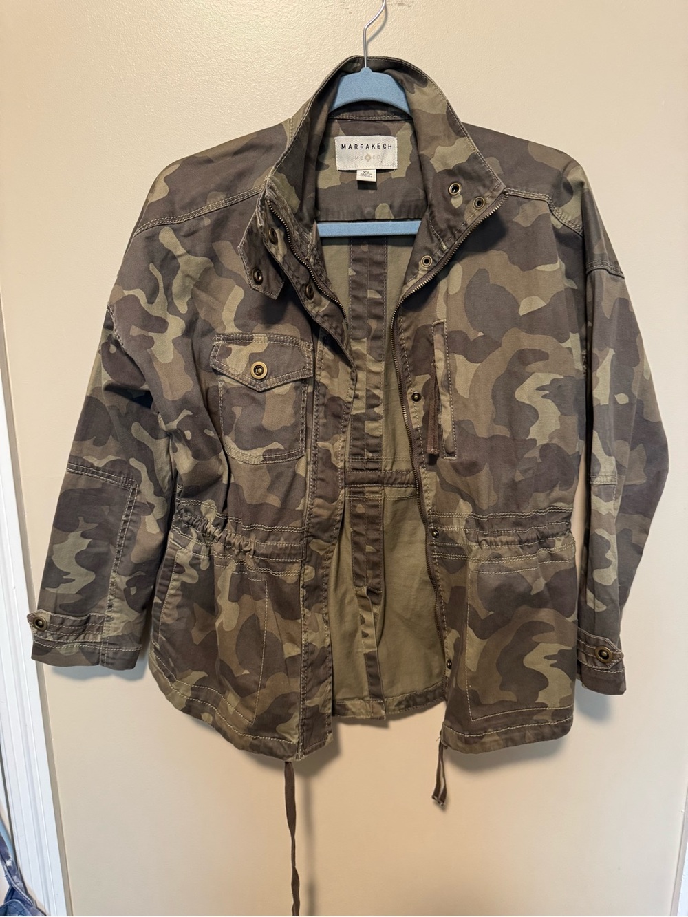 Marrakech Women's Camo Utility Jacket - Olive Camouflage
